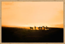 Load image into Gallery viewer, Wildebeest in silhouette
